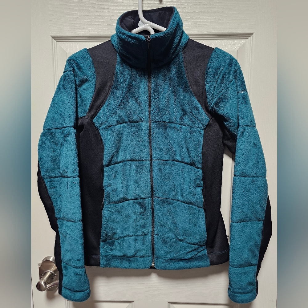 Columbia Women's Omni-Heat Teal and Black Fleece Jacket - Size Medium